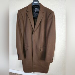 Strellson Men's Brown Coat with Dark Buttons